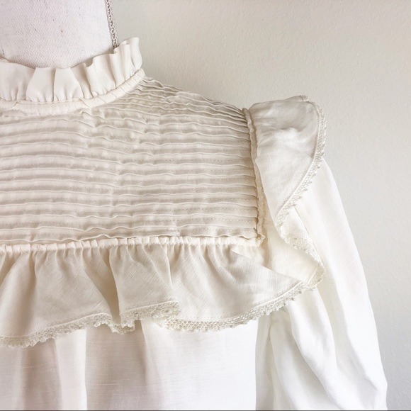 MANGO MNG SUIT  Romantic Pleated Tie Waist Top A94 - Picture 3 of 10